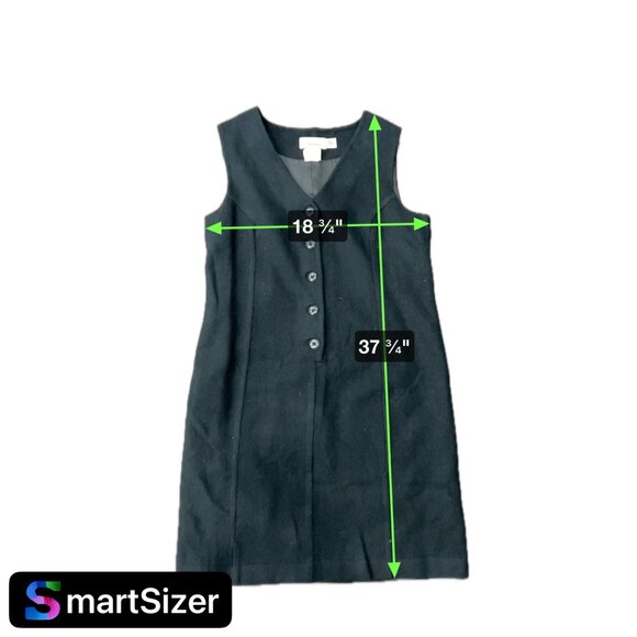 Worthington Womens Black Wool Buttoned Sleeveless Jumper Dress Size 12 - Picture 9 of 9